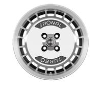 ALUFELGEN RONAL, R10 TURBO, 7X15 ET28 4X100 68, SCHWARZ-FRONTKOPIERT