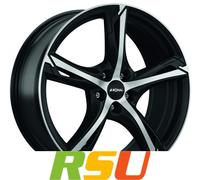Ronal R62 jetblack-matt-frontkopiert 7.5x18" ET50 LK5 108 ML 76 Alufelgen 18 ...