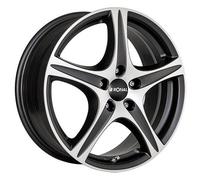 Ronal R56 mattschwarz-frontkopiert 6x15" ET38 LK5 100 ML 57 Alufelgen 15 Zoll