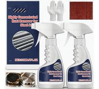 Rostentferner Spray für Metall, 120 ml Rostlöser & Rostumwandler ohne Schleifen und Kratzen, Flugrostentferner für Auto, Autoteile, Werkzeug, Möbel & Metalloberflächen, 2 Stück
