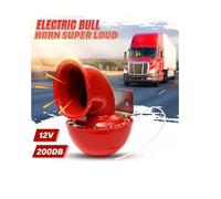 12V Bull Horn Hupe Rot 125dB Fanfare Kunststoff 8A für Landtechnik Traktoren LKW