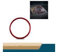 Rot Kohlefaser aufkleber Armaturenbrett Uhr Felge Rahmen für Porsche Macan 14-19