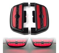 Rot Led Licht ABDECKUNGEN FÜR SOZIUS TRITTBRETTER für Harley Touring Road King