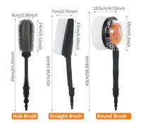 Rotierende Waschbürste, Zubehör für Hochdruckreiniger, universeller Schnellanschluss, für Auto, Zuhause, Büro, Deck, Reinigungswerkzeug, weiche PP-Borsten, effiziente (3 Stück)