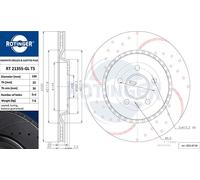 ROTINGER 2x Bremsscheibe Ø330 mm belüftet hinten für VW Touareg Porsche Macan