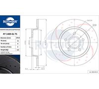 ROTINGER 2x Bremsscheibe hinten Ø280 mm Voll Gelocht für Volvo V50 MW 1.6 D 1.8