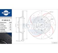 ROTINGER 2x Bremsscheibe hinten Ø285.8 mm Voll Gelocht für VW Touran 1T1 1T2