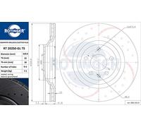 ROTINGER 2x Bremsscheibe hinten Ø330 mm Gelocht belüftet für Audi A6 Avant 4F5