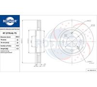 ROTINGER 2x Bremsscheibe vorne Ø265.5 mm Gelocht belüftet für Opel Crossland X