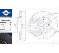 ROTINGER 2x Bremsscheibe vorne Ø280 mm Gelocht belüftet für Hyundai i30 FD 1.4