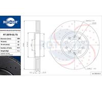 ROTINGER 2x Bremsscheibe vorne Ø288mm Gelocht belüftet für VW Polo 6R 6C 1.2