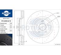 ROTINGER Bremsscheiben Vorderachse gelocht belüftet für Jeep Grand Cherokee IV