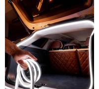 Rouzin Kofferraumbeleuchtung LED für Auto - 4m Dynamische Lichteffekte Kofferraum LED Streifen, Automatischem Ein/Aus, Kofferraum Lichtband, Flexible Länge