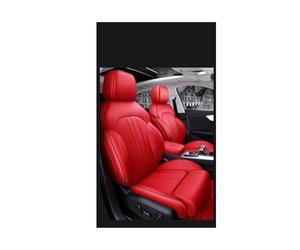 RRKBDQEL Für A4 Für A6 Für A3 Für Q5 Für Q7 TT Für A7 Für Q3 Passgenaue Autozubehör-Sitzbezüge Komplettset Mittel Perforiertes Echtleder Spezifisch Autositzbezüge Komplettset(Rot)