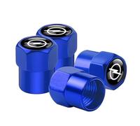 RSEHB 4 pcs Autoventil Kappe,Auto Reifenventil Kappen,für Opel Corsa D Astra Insignia Mokka Adam Combo OPC Vauxhall,Hohe Luftdichtigkeit Ventilkappen,Zubehör Autoreifen,E-Blue
