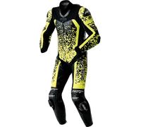 RST Pro Series D3O Airbag perforierte 1-Teiler Motorrad Lederkombi, fluo gelb/schwarz/neon gelb, Größe 3XL