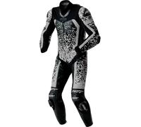 RST Pro Series D3O Airbag perforierte 1-Teiler Motorrad Lederkombi, schwarz/silber, Größe 3XL