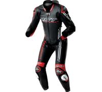 RST Race Dept V4.2 D3O Airbag perforierte 1-Teiler Motorrad Lederkombi, schwarz/rot/weiß, Größe 3XL