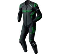 RST S1 D3O perforierte 1-Teiler Motorrad Lederkombi, schwarz/neon grün, Größe 3XL