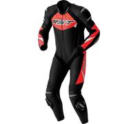 RST Tractech Evo D3O perforierte 1-Teiler Motorrad Lederkombi, schwarz/rot, Größe 3XL