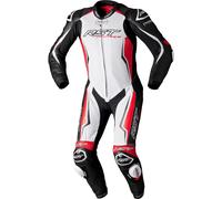 RST V4.1 Evo Kangaroo Airbag 1-Teiler Motorrad Lederkombi, weiß/schwarz/rot, Größe 3XL