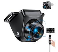 Rückfahrkamera【3 Montagemethoden】 360° Drehbar Rückfahrkamera Auto Unterstützt AHD 1080P/720P/NTSC/PAL Modi Frontkamera/Rückfahrkameras mit Nachtsicht Universal DC 12V-24V für Wohnwagen SUV Wohnmobil