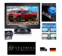 Rückfahrkamera 4,3 Zoll HD 1080P Monitor Nachtsicht für LKW RV, einfach einbauen