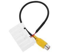 Rückfahrkamera Adapterkabel RCA Eingang für Fahrzeuge | Kunststoff, Weiß, Plug And Play Verbindung, für Head Einheit Videoeingang und Nachrüstung