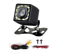 Rückfahrkamera Auto mit Ultra HD 1080P, 170° Weitwinkel, 12 LED Nachtsicht, IP68 Wasserdicht, 12V-24V Rückfahrkamera für PKW/LKW/SUV/Wohnmobil/Pickup/Vans, Mit Kabel für Einfache Nachrüstung