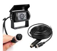 Rückfahrkamera Camecho IR Nachtsicht Wasserdichte Rückfahrkamera + 10 Mt 4 Pins Kabel Kit für Auto Bus Lkw Caravan Camper 12 V 24 V Einparkhilfe