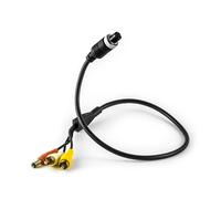 Carmedien 4 Pin Rückfahrkamera Adapterkabel Version 1 Cinch Adapter (RCA, Video, Audio) 12V 24V Spannungsversorgung Anschlusskabel Niedervoltstecker