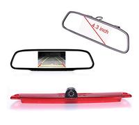 【Rückfahrkamera Kit】 4.3 Zoll Rückspiegel Monitor + im 3.Bremslicht Rückfahrkamera Transportster Ersatz für Mercedes Benz Sprinter W906 W907 W910 316 CDI Viano Vito Transit Ducato VW Crafter Master