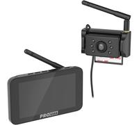 ProUser DRC5040 Funk-Rückfahrvideosystem IR-Zusatzlicht, Abstandshilfslinien Saugnapf, Kennzeichenhalter Schwarz