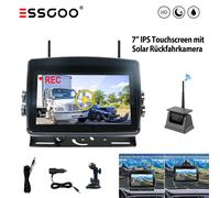Rückfahrkamera Solar Kabellos Mit 7" IPS Touchscreen Monitor Einparkhilfe LKW RV