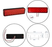 Pro Plus Rückleuchte 12/24V 2 Funktionen 135x38mm LED mit Halter schwarz