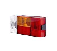 HELLA Rückleuchte - Glühlampe - 12V / 24V - Anbau - ECE/nicht SAE - Lichtscheibenfarbe: mehrfarbig - Stecker: Flachstecker - rechts - Menge: 1 - 2VP 006 040-121