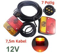 Rückleuchten Set Beleuchtung PKW Rücklicht Anhänger Magnet 7-poliger 7.5M 21W DE