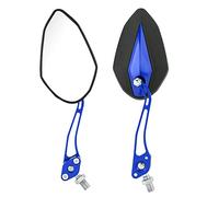 Rückspiegel Roller Paar 8mm 10mm Universal Motorrad Roller Motorrad Rückspiegel (Blau)