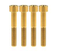 Ruifu M8 x 20 25 30 35 40 45 50 60 70 mm Titan Grade 5 Inbusschraube DIN912 für Motorrad 4 Stück (M8 x 50 mm, Gold)