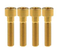Ruifu M8 x 20 25 30 35 40 45 50 60 70 mm Titan Grade 5 Inbusschraube DIN912 für Motorrad 4 Stück (M8 x 35 mm, Gold)