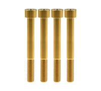 Ruifu M8 x 20 25 30 35 40 45 50 60 70 mm Titan Grade 5 Inbusschraube DIN912 für Motorrad 4 Stück (M8 x 70 mm, Gold)