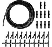 Ruikcoll 400 cm Universal Scheibenwaschanlage Schlauch, Automotive Schlauch, Waschflüssigkeitsschlauch-Reparaturset, mit 30 Stück Schlauchverbinder