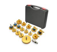 RUIZHI 17tlg Auto Bremsenentlüftungsgerät Adapter Set, mit Schnellkupplung Bremsflüssigkeit entlüften oder nachfüllen, Bremsen Entlüftungsgerät Kfz Bremsenentlüfter Adapter Universal