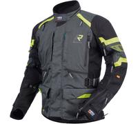 Rukka Madagasca-R Motorrad Textiljacke, schwarz-grau-gelb, Größe 56 für Männer