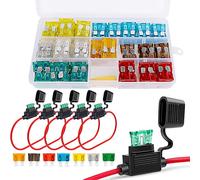 RUNCCI-YUN 120 pcs Standard Auto Sicherungen KFZ Sicherung Set, Automotive Flachsicherungen -5A 7.5A 10A 15A 20A 25A 30A +5 pcs Auto Sicherungshalter für PKW/Wohnmobil/LKW/Motorrad