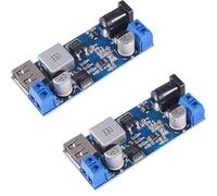 RUNCCI-YUN DC 9V 12V 24V auf DC 5V 5A Step Down Converter, 9-36V Step Down zu USB 5V Transformator Dual Output Spannungsreglerplatine [2 Pack]