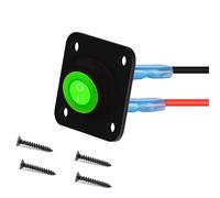 RUNCCI-YUN LED Kippschalter Rund, Runde Schalter, Wasserdicht DC12V-24V 20A ON/OFF Wippschalter, 1 Gang Wippschalter Panel, Für Auto Boot, Haushaltsgeräten, Motorrädern, Schiffen Usw（Grün）