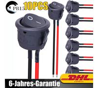 Runde Wippschalter ON-OFF Kippschalter 12V KFZ Schalter 20mm 2-pin für Motorrad