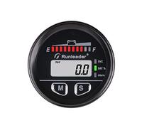 Runleader 12V bis 48V Multifunktionsbatterie Ladezustandsanzeige,Digitaler Wartungsstundenzähler,Bleisäure,GEL,Lithiumeisen,LiFePO4,Trojaner,AGM,Batterieanzeige,Batterietester (BI025)