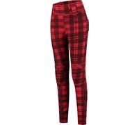 Rusty Stitches Claudia V2 karierte Damen Motorrad Textilhose, schwarz-rot, Größe 46